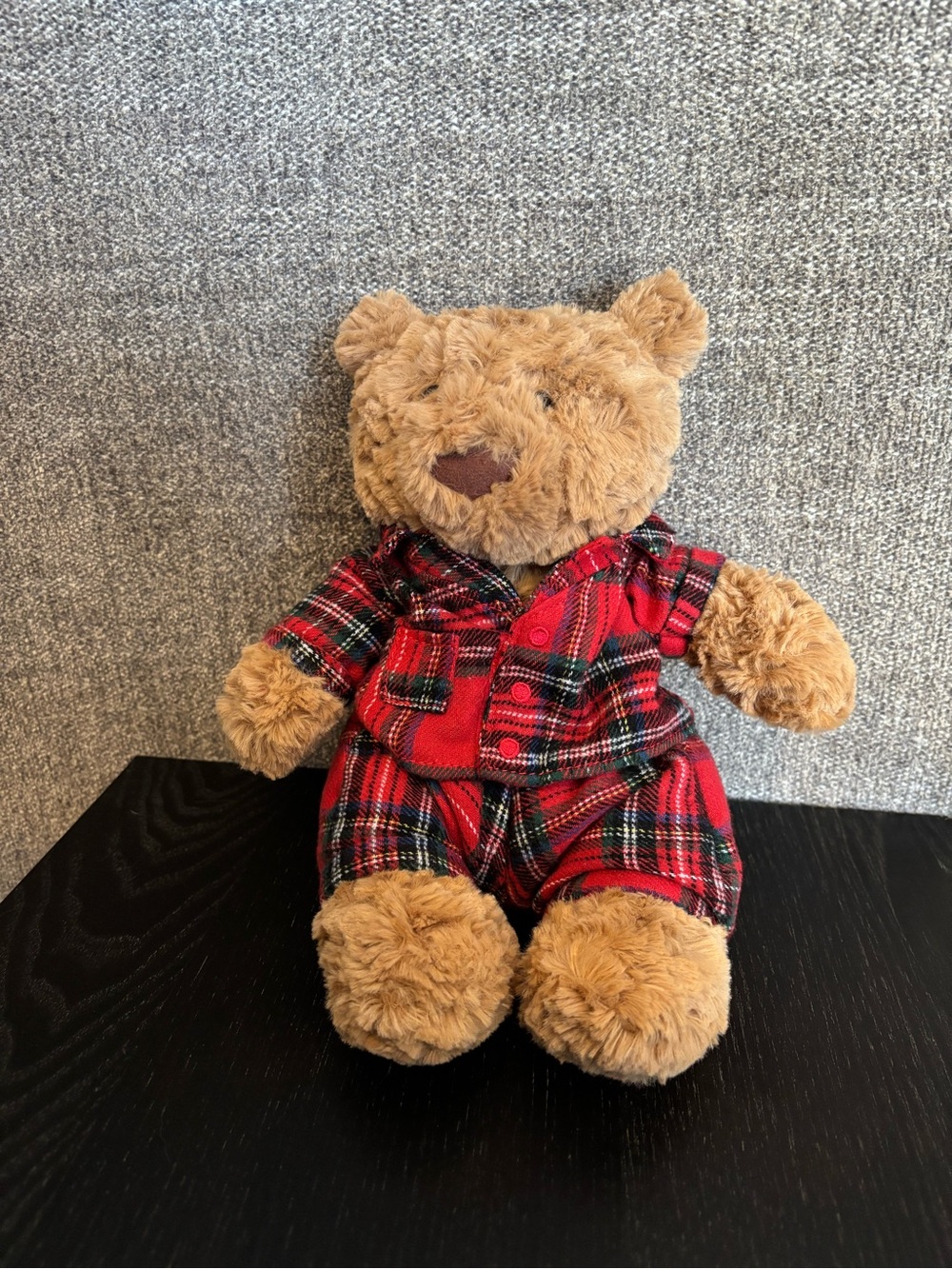 Bedtime Bartholomew Bear Jellycat Red Plaid Pajamas